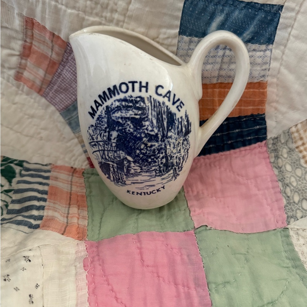 Vintage Mammoth Cave Kentucky Souvenir Creamer Pitcher